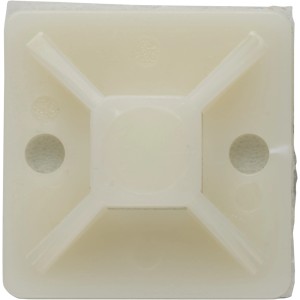 Fehér ragasztótalp (2x2 cm) kábelkötegelőkhöz, 20 darabos készlet.