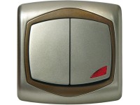 Mentavill csillárkapcsoló Ton 105j jelzőfényes szatén