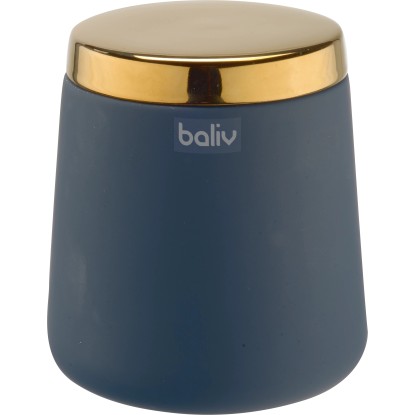 Baliv kozmetikai doboz kerámia zöld-arany