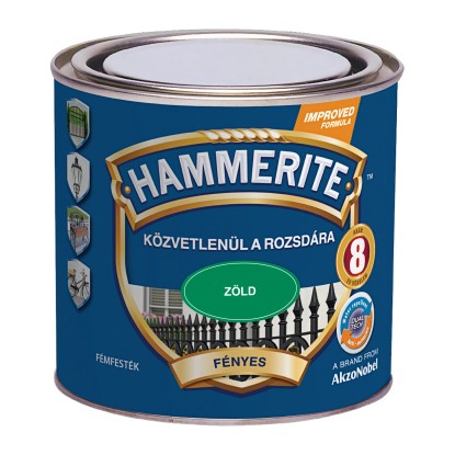 Hammerite fémfesték közvetlenül a rozsdára  fényes zöld 0,25 l
