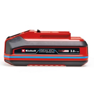 Einhell akkumulátor 18V 3,0 Ah Power X-Change Plus, piros-fekete, elektromos szerszámokhoz.
