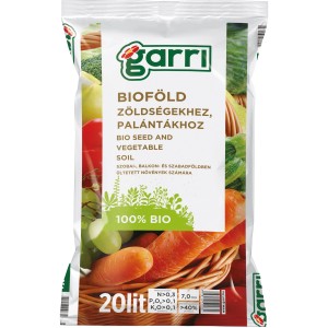 Zacskó Garri Bio Zöldségföld, 20 liter, zöldségekhez és palántákhoz.
