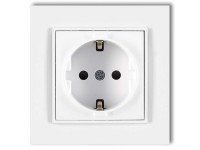 MINI egyes dugalj kerettel fehér