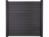 GroJa Solid ledugható kerítésrendszer 180 cm x 180 cm x 1,9 cm antracitszürke