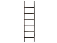 MSV Tilda törülközőtartó bambusz dekorlétra 50 cm x 190 cm matt fekete FSC®