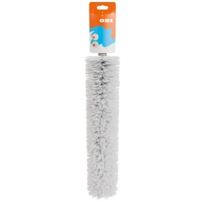 OBI radiátorkefe 77 cm, greige, hajlékony acélhuzallal és akasztóval a hatékony tisztításhoz.