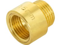 Csaphosszabbító 18,6 mm (Rp 1/2) x 21 mm (R 1/2) sárgaréz 15 mm Csaphosszabbító 18,6 mm (Rp 1/2) x 21 mm (R 1/2) sárgaréz 15 mm