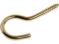 LUX csavaros kampó 2 mm x 20 mm sárgaréz bevonatú 7 darab LUX csavaros kampó 2 mm x 20 mm sárgaréz bevonatú 7 darab