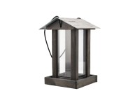 Felakasztható madáretető sötétbarna 19 cm x 19 cm x 28 cm