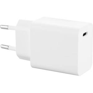 Fehér USB-C gyorstöltő audio tartozékokhoz, USB-C porttal.
