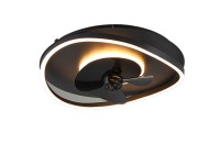 LED Sortland mennyezeti lámpa beépített ventilátorral távkapcsolóval