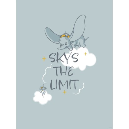 Komar Disney Dumbo Sky's the Limit falikép 30 cm x 40 cm kék