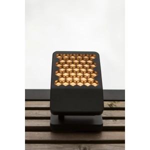 Modern LED kültéri fali lámpa méhsejt mintával.