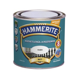 Hammerite fémvédő festék fehér matt, 250ml, rozsdavédelem, alapozó és festék egyben.
