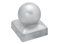 Négyszögletes oszlopsapka gömbbel tűzihorganyzott 71 mm x 71 mm Négyszögletes oszlopsapka gömbbel tűzihorganyzott 71 mm x 71 mm