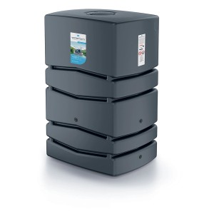 Waterform Aqua Tower esővízgyűjtő, 450 l, antracit. Szögletes esővíztároló kertbe és kültérre.