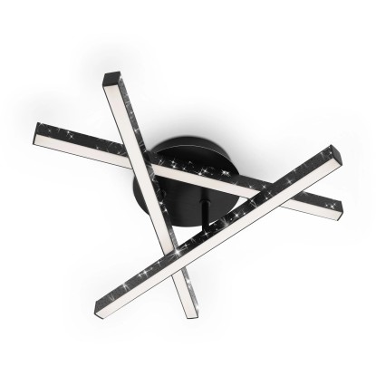 Brilo Rey LED mennyezeti lámpa 3-as 38 cm x 34,8 cm 6 W 3000 K fekete