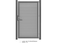 GroJa Lumino kapu Universal DIN ezüstszürke antracitkerettel 100 cm x 180 cm