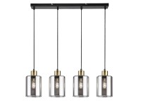 Rábalux Perez beltéri függeszték matt fekete E27 4x40W