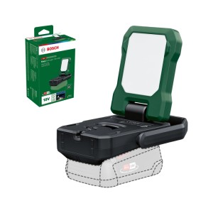 Bosch EasyLight18V-400 Solo akkus lámpa zöld dönthető fejjel. Rugalmas LED zseblámpa, akkumulátor nélkül.