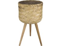 Bambusz virágcserép fa lábakkal PE zsákkal natúr 28 cm x 54 cm Bambusz virágcserép fa lábakkal PE zsákkal natúr 28 cm x 54 cm