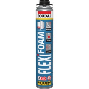 Soudal Flexifoam flakon, rugalmas és akusztikus szerelőhab minden évszakhoz.