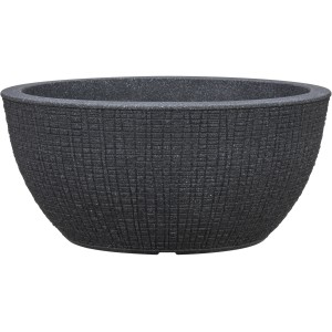Scheurich Barceo alátét, Ø 39 cm, Stony Black, műanyag, kérges hatású.