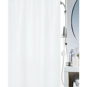 Fehér Spirella Altro textil zuhanyfüggöny, 180x200 cm, egyszerű és elegáns.