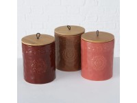 3 részes Jeriko tárolóedény-készlet 17 cm x 14 cm x 17 cm