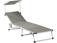 Napozóágy tetővel szürke