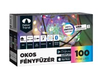 Dekortrend Okos fényfüzér 100 led átlátszó kábel USB Dekortrend Okos fényfüzér 100 led átlátszó kábel USB