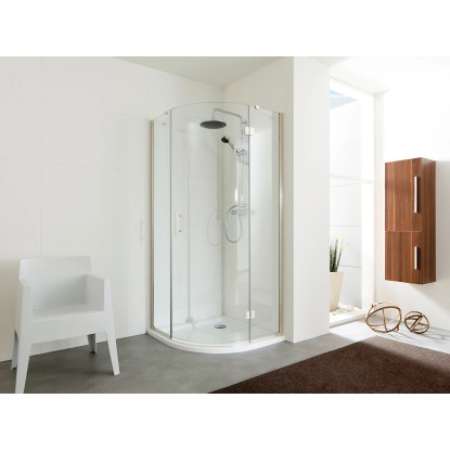 OBI Camino ívelt falú zuhanyfülke 90 cm rozsdamentes acél hatású