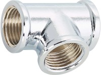 OBI menetes T-idom 18,6 mm (Rp 1/2) krómozott sárgaréz OBI menetes T-idom 18,6 mm (Rp 1/2) krómozott sárgaréz