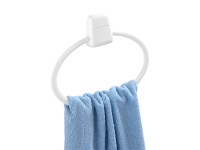Wenko Pure törölközőtartó gyűrű, fehér műanyag