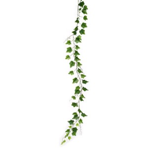 Flower Power borostyán girland, 170 cm, zöld műnövény dekorációhoz.