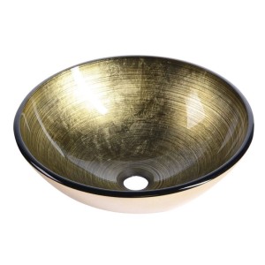 Sapho BEAUTY FIANNA üvegmosdó 42 cm x 14 cm bronz
