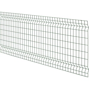 Zöld 3D egypálcás kerítés, 80x200 cm, a kertben való nagy stabilitáshoz.