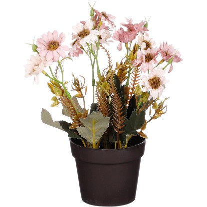 Mica Decorations margaréta művirág cserépben világosibolya színű 20 cm x 15 cm