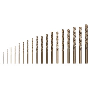 Bosch HSS-CO fémfúró készlet, 19 db, Ø 1-10 mm. Különböző spirálfúrók fémek fúrásához.
