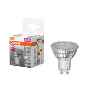 Osram LED GU10 reflektor izzó, dimmelhető, 3,7W, semleges fehér, csomagolással.