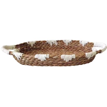 Boltze kosár 36 cm x 25 cm x 5 cm fehér-barna