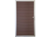 GroJa Universal kapu Solid ledugható kerítéshez 100 cm x 180 cm dió