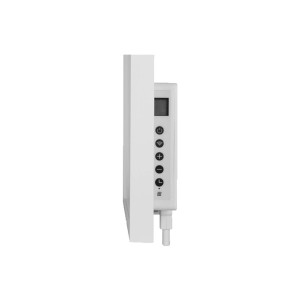 Fehér Infrae Smart & Easy S 700W fűtőpanel termosztáttal, oldalnézet.
