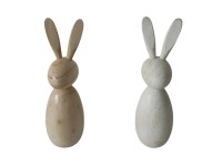 Boltze dekoráció Alex 2-féle változatban 14 cm x 4 cm x 4 cm fehér-natúr