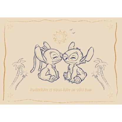 Komar falikép Disney Lilo and Stitch Your Day in the Sun 70 cm x 50 cm
