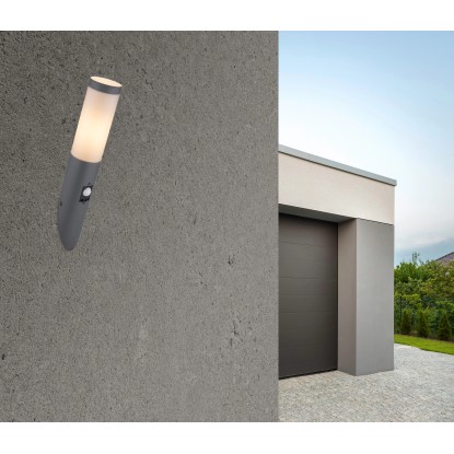 Globo Boston kültéri lámpa mozgásérzékelővel 1 izzós antracit 76 mm x 410 mm