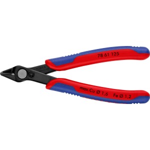 Knipex Electronic Super Knips, 125 mm-es fogó, többkomponensű markolattal, barnított.