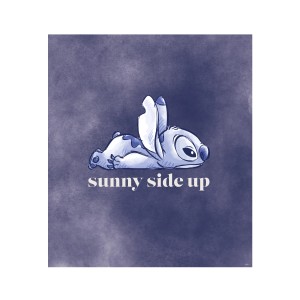 Komar fali kép Stitch Sunny Side Up, 50x70cm, kék fali dekoráció rajzfilmfigurával.