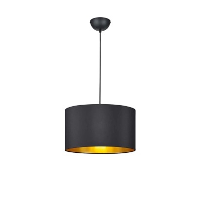 Trio Hostel függeszték lámpa 150 cm matt fekete - arany