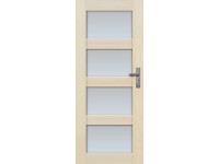 Radex beltéri ajtó Nefryt üveges jobbos borovi fenyő 90 cm x 210 cm